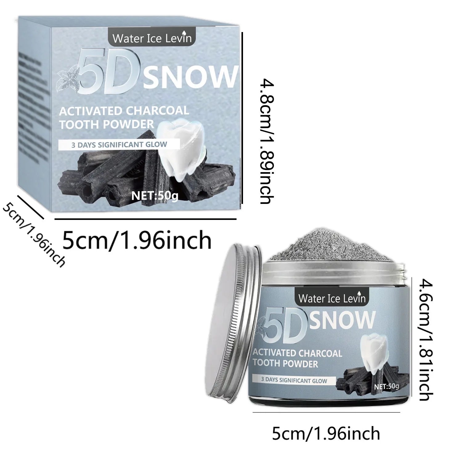 5D Bamboo Charcoal Tooth Whitening Powder